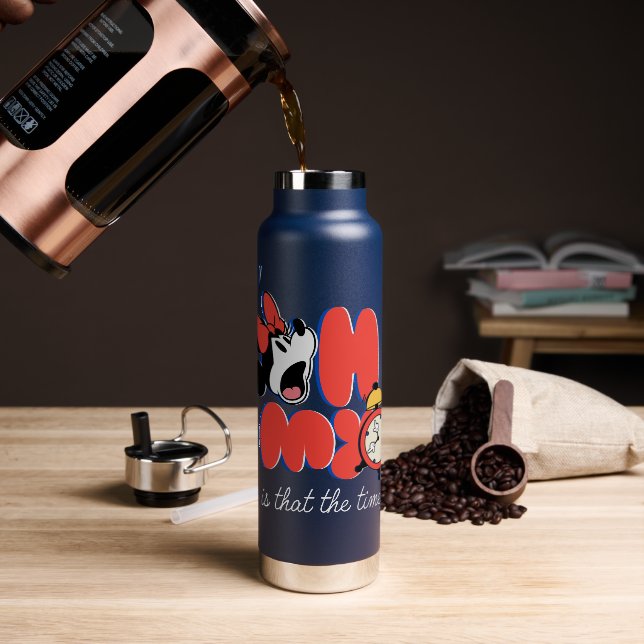 Minnie Mouse Oh My Is That the Time Water Bottle (Coffee)