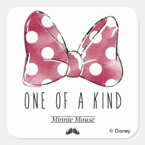 Minnie Mouse  One Of A Kind Square Sticker