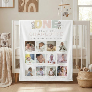 Minnie Mouse | One Year of - 12 Months Fleece Blanket