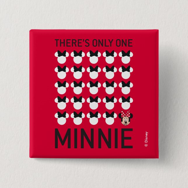 Minnie Mouse | Only One Minnie Pinback Button (Front)