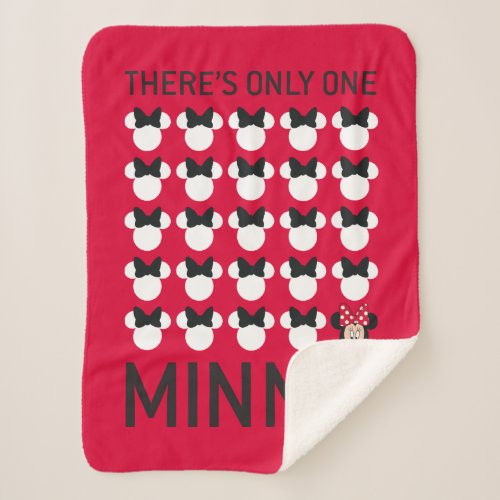 Minnie Mouse  Only One Minnie Sherpa Blanket