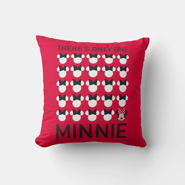 Minnie Mouse | Only One Minnie Throw Pillow (Front)