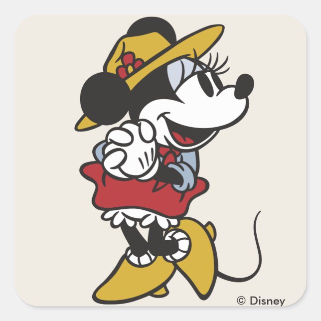 Minnie Mouse | Outdoor Minnie Square Sticker (Front)