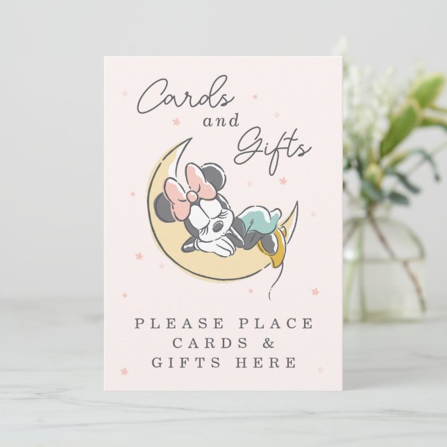 Minnie Mouse Over the Moon | Baby Cards & Gifts (Standing Front)