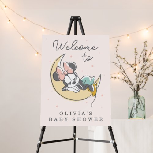 Minnie Mouse  Over the Moon Baby Shower Welcome Foam Board