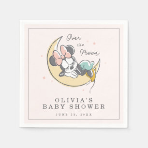 Minnie Mouse   Over the Moon - Boy Baby Shower Napkins