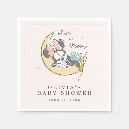 Minnie Mouse  Over the Moon _ Boy Baby Shower Napkins