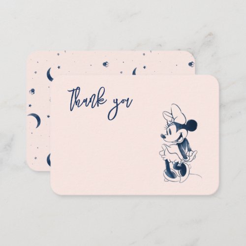 Minnie Mouse  Over the Moon _ Girl Baby Shower Place Card