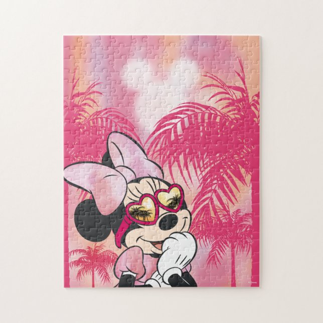 Minnie Mouse Palm Tree Boulevard Jigsaw Puzzle (Vertical)