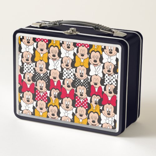 Minnie Mouse  Pattern Metal Lunch Box