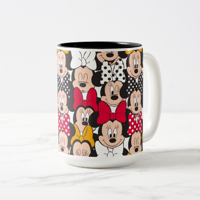 Minnie Mouse | Pattern Two-Tone Coffee Mug (Front Right)