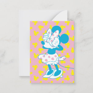 Minnie Mouse Peeka-Boo Photo Valentine Note Card
