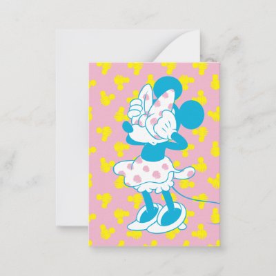 Minnie Mouse Peeka-Boo Photo Valentine Note Card