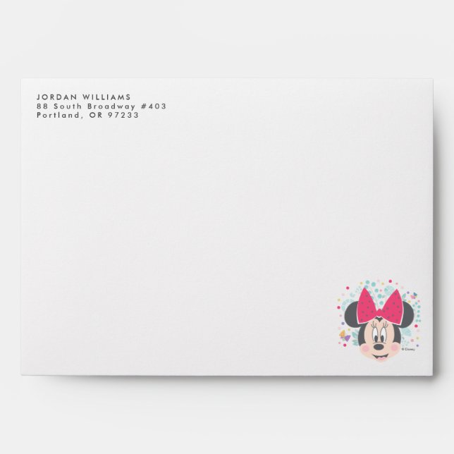 Minnie Mouse Peeking - Happy Mother's Day Envelope (Front)