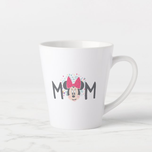 Minnie Mouse Peeking - Happy Mother's Day Latte Mug (Right)