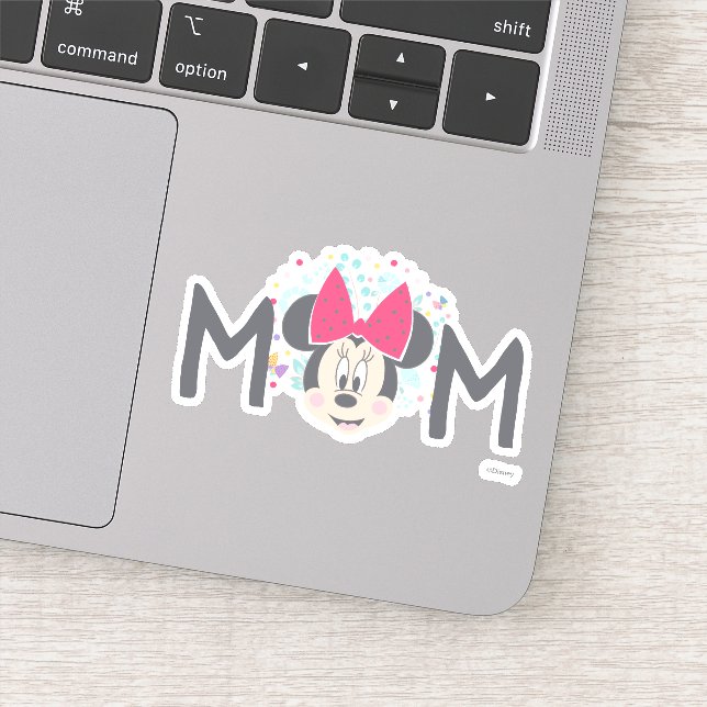 Minnie Mouse Peeking - Happy Mother's Day Sticker (Detail)