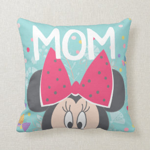 Minnie Mouse Peeking - Happy Mother's Day Throw Pillow