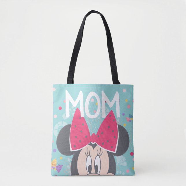 Minnie Mouse Peeking - Happy Mother's Day Tote Bag (Front)