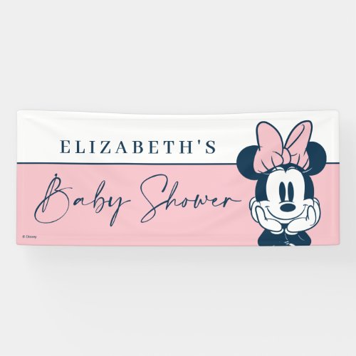 Minnie Mouse Pink  Blue Baby Shower Banner