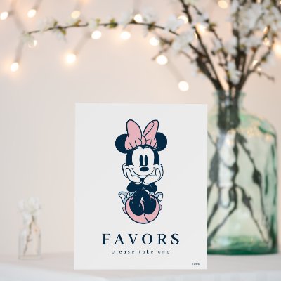 Minnie Mouse Pink &amp; Blue Baby Shower Foam Board