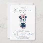 Minnie Mouse Pink & Blue Baby Shower Invitation (Front)