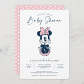 Simple Modern Mickey Mouse Baby Shower Thank You Invitation