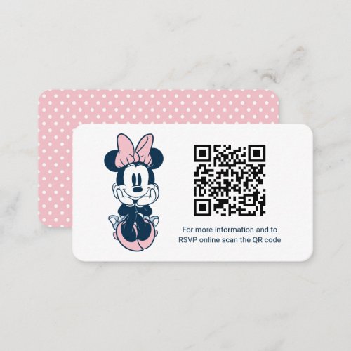 Minnie Mouse Pink  Blue Baby Shower Registry Enclosure Card