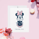 Minnie Mouse Pink & Blue Baby Shower Thank You Card<br><div class="desc">Thank all your family and friends for coming to your Baby Shower with these custom Minnie Mouse Thank You cards. Personalize by adding a personalized message!</div>