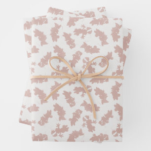 Minnie Mouse Pink Boho Birthday Pattern Wrapping Paper Sheets