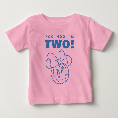 Minnie Mouse Pink Colorblock  Girls Birthday Baby T_Shirt