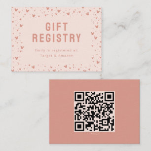 Minnie Mouse Pink Confetti Registry Insert