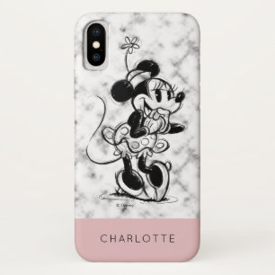Minnie Mouse   Pink Marble - Add Your Name iPhone X Case