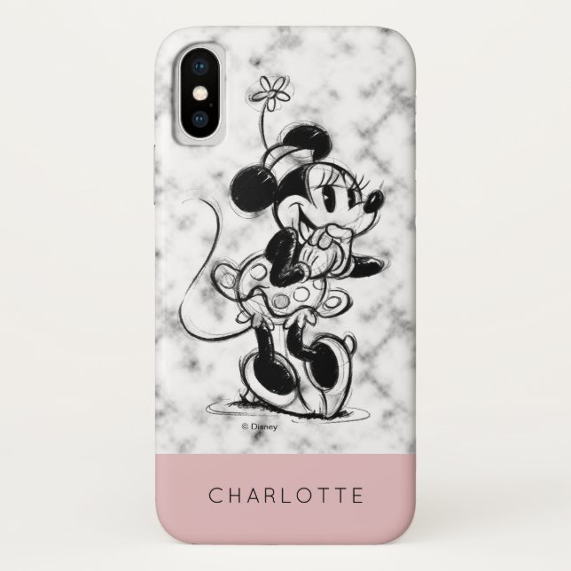 Minnie Mouse | Pink Marble - Add Your Name Case-Mate iPhone Case (Back)