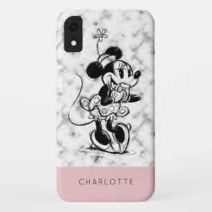 Minnie Mouse Pink Marble - Add Your Name iPhone XR Case