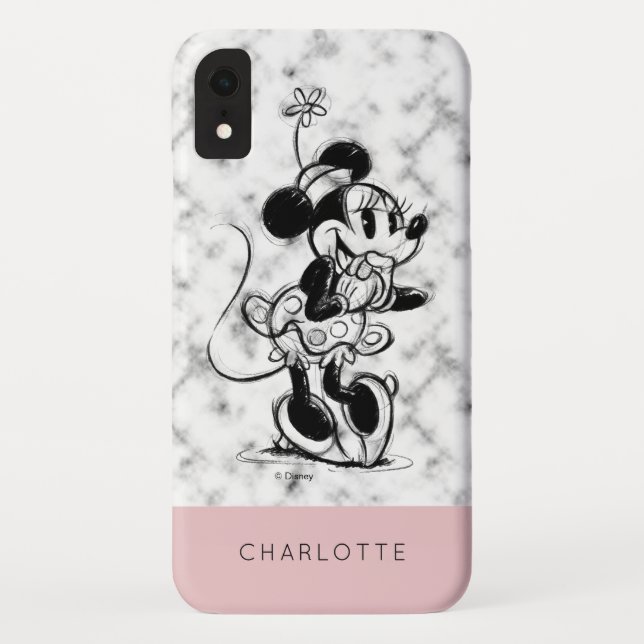 Minnie Mouse | Pink Marble - Add Your Name Case-Mate iPhone Case (Back)