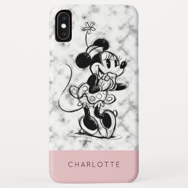 Minnie Mouse | Pink Marble - Add Your Name Case-Mate iPhone Case (Back)