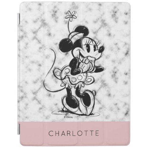 Minnie Mouse  Pink Marble _ Add Your Name iPad Smart Cover