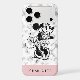 Minnie Mouse | Pink Marble - Add Your Name iPhone 17 Pro Max Case