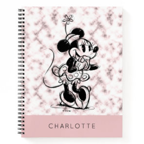 Minnie Mouse | Pink Marble - Add Your Name Notebook
