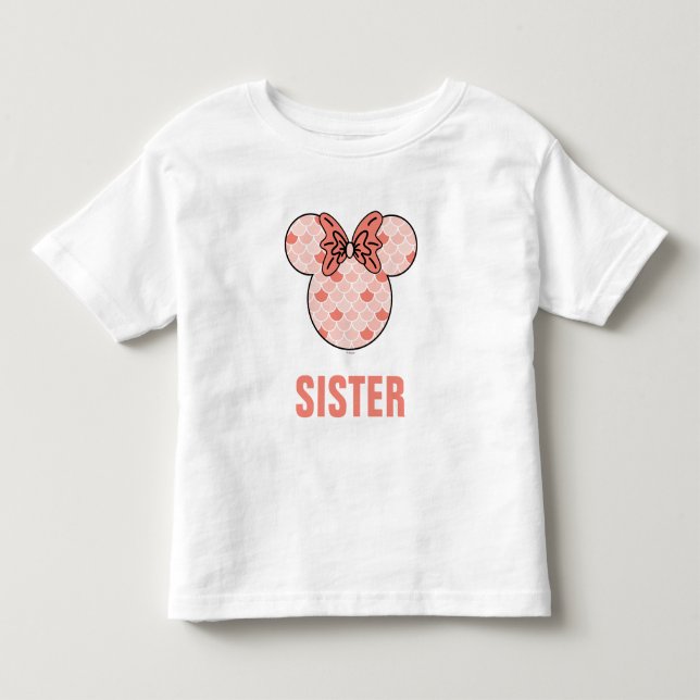 Minnie Mouse | Pink Mermaid Birthday Toddler T-shirt (Front)