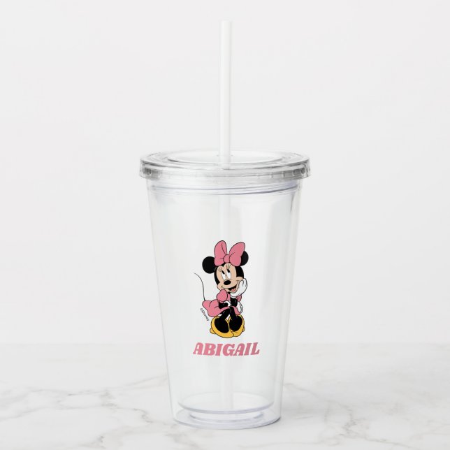 Minnie Mouse | Posing in Pink Acrylic Tumbler (Front)