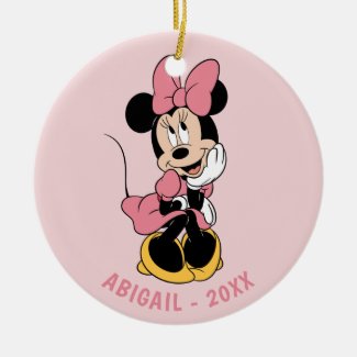 Minnie Mouse | Posing in Pink Ceramic Ornament