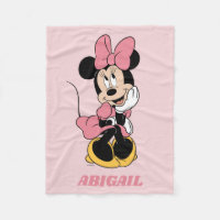 Pink minnie mouse online fleece blanket