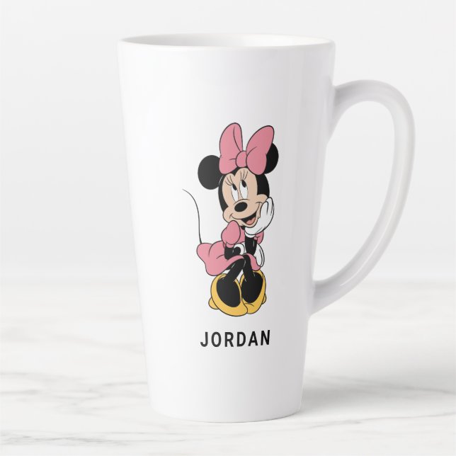 Minnie Mouse | Posing in Pink Latte Mug (Right)