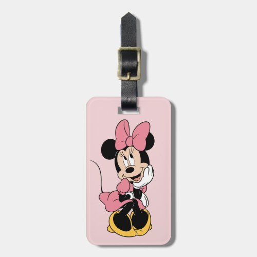 Minnie Mouse  Posing in Pink Luggage Tag