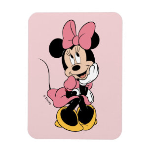 Minnie Mouse Posing in Pink Magnet