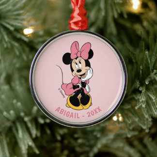 Minnie Mouse | Posing in Pink Metal Ornament