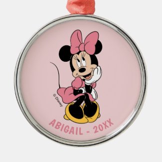 Minnie Mouse | Posing in Pink Metal Ornament
