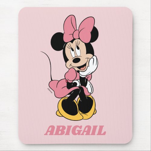 Minnie Mouse  Posing in Pink Mouse Pad