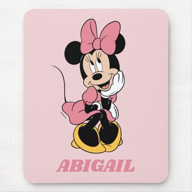 Minnie Mouse | Posing in Pink Mouse Pad (Front)
